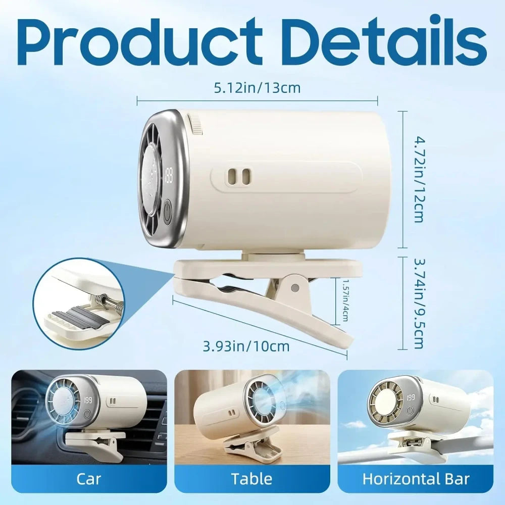 Portable Rechargeable Car Fan